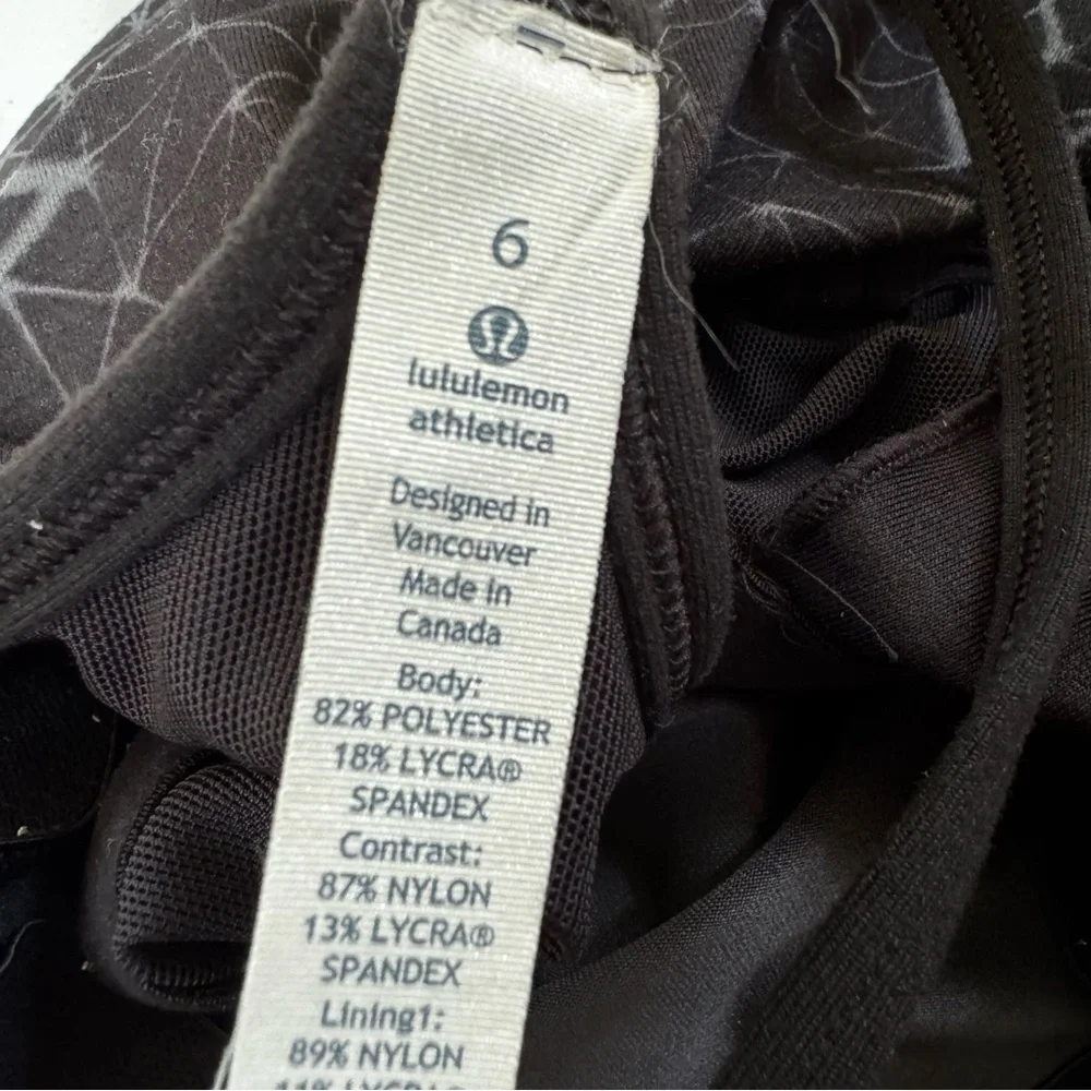 Lululemon Power Y Tank Luon Star Crushed Coal Black Black size 6 - Picture 7 of 12